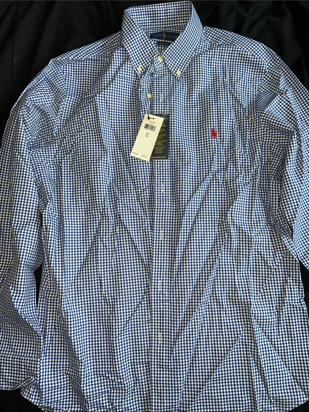 Polo by Ralph Lauren Blue & White Gingham Button-Down Shirt